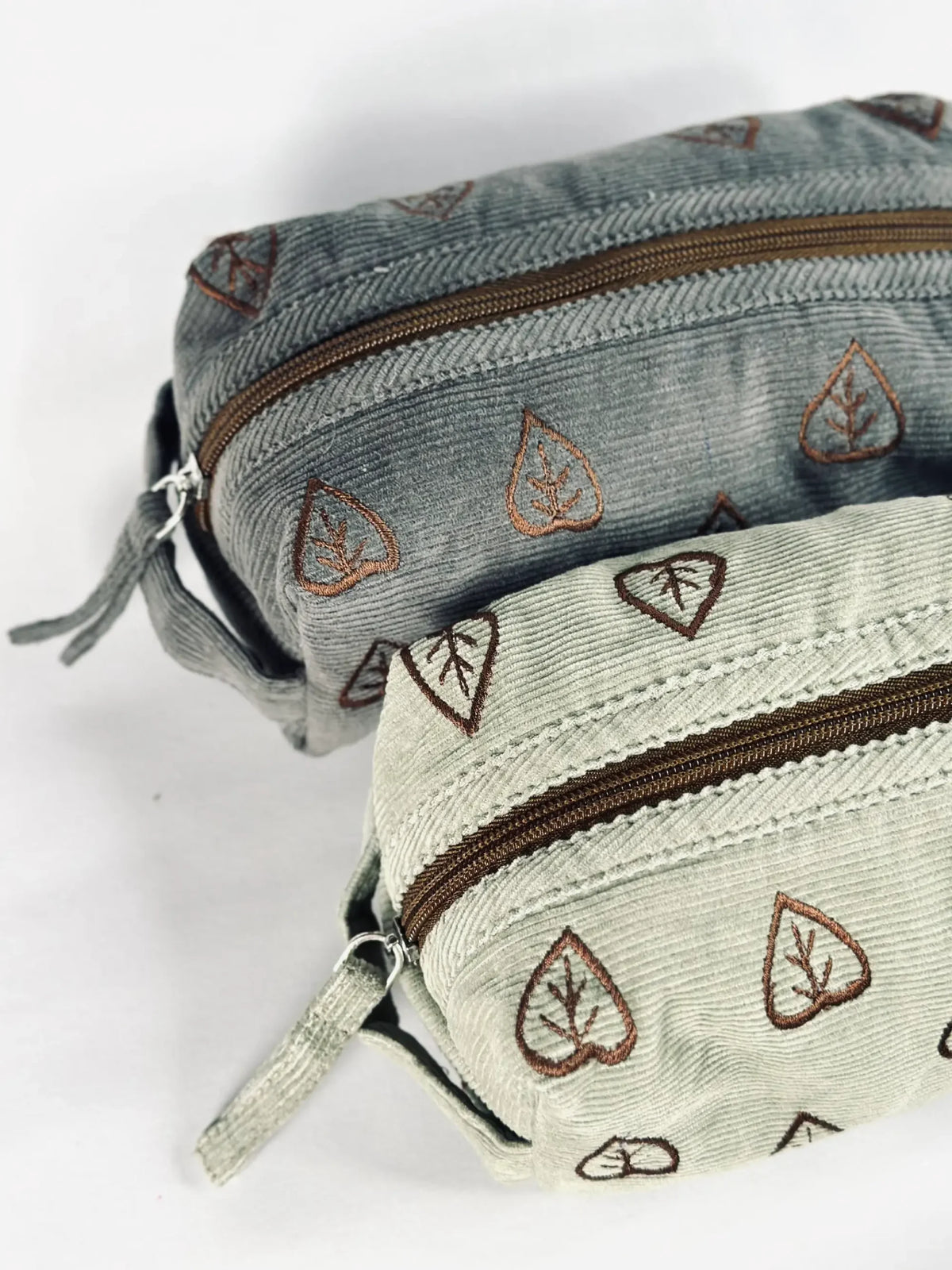 Saanjh Leaf Corduroy Pouch Bag