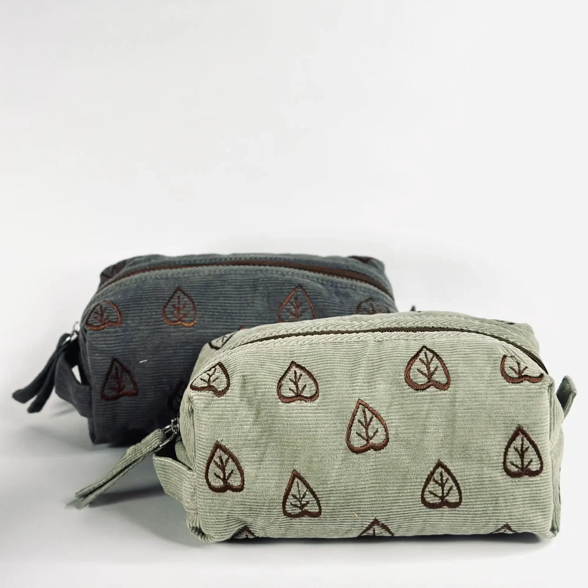 Saanjh Leaf Corduroy Pouch Bag