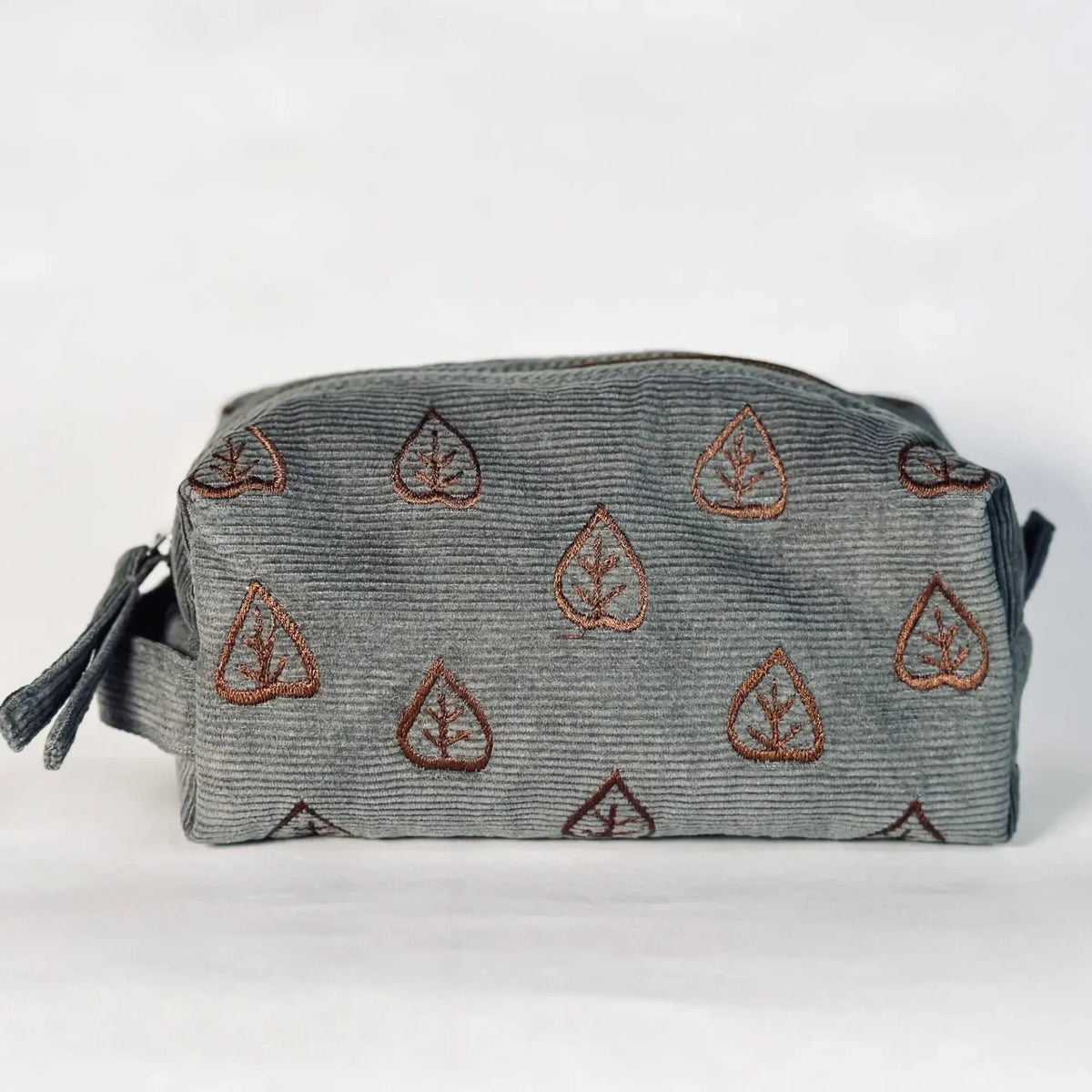 Saanjh Leaf Corduroy Pouch Bag