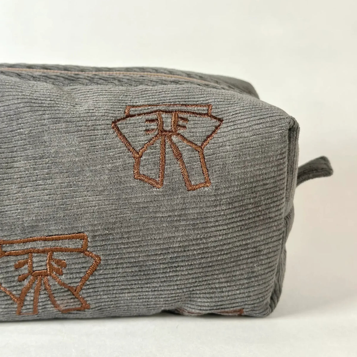 Reva Bow Corduroy Pouch Bag