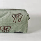 Reva Bow Corduroy Pouch Bag