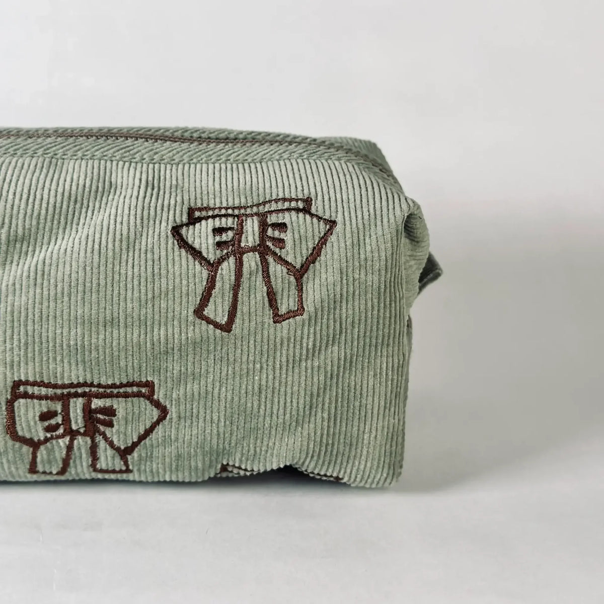 Reva Bow Corduroy Pouch Bag