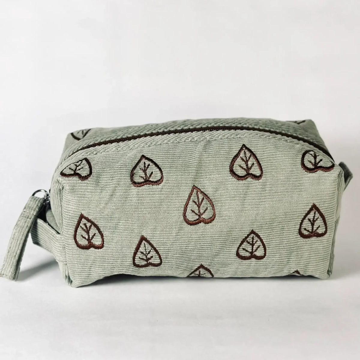 Saanjh Leaf Corduroy Pouch Bag