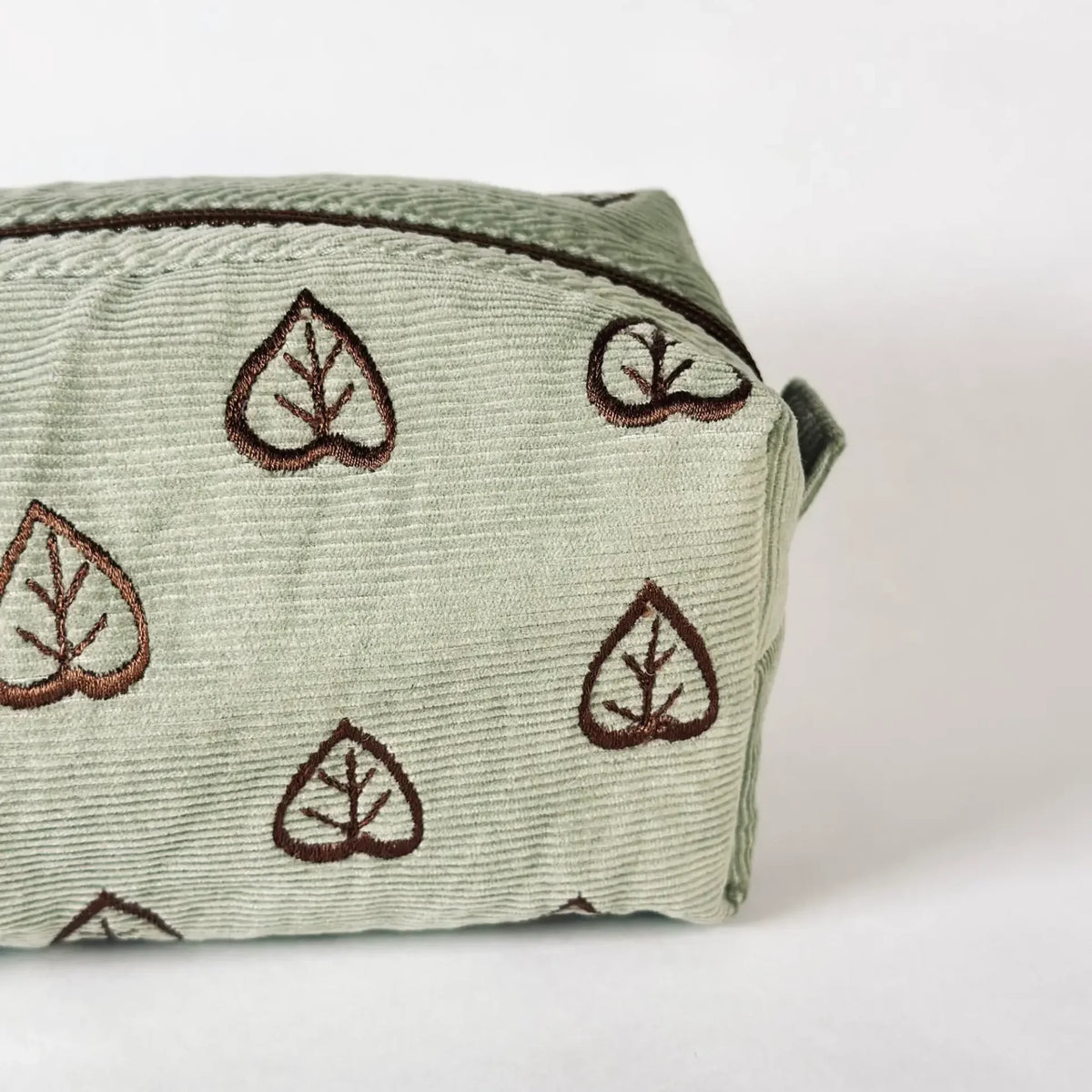 Saanjh Leaf Corduroy Pouch Bag