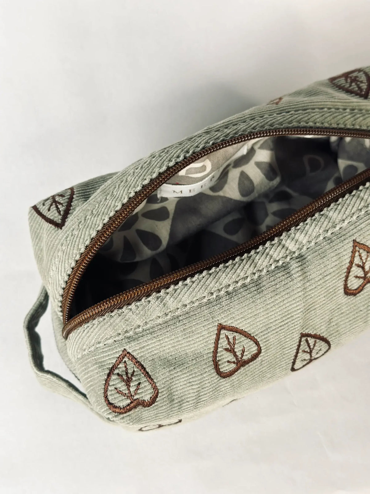 Saanjh Leaf Corduroy Pouch Bag