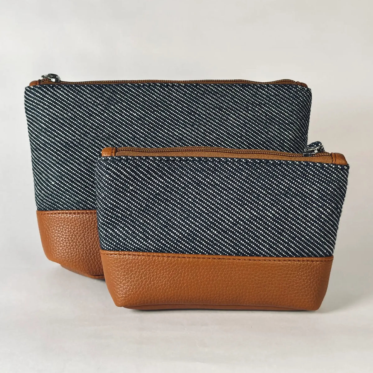 Orin Denim & Faux Leather Utility Bag