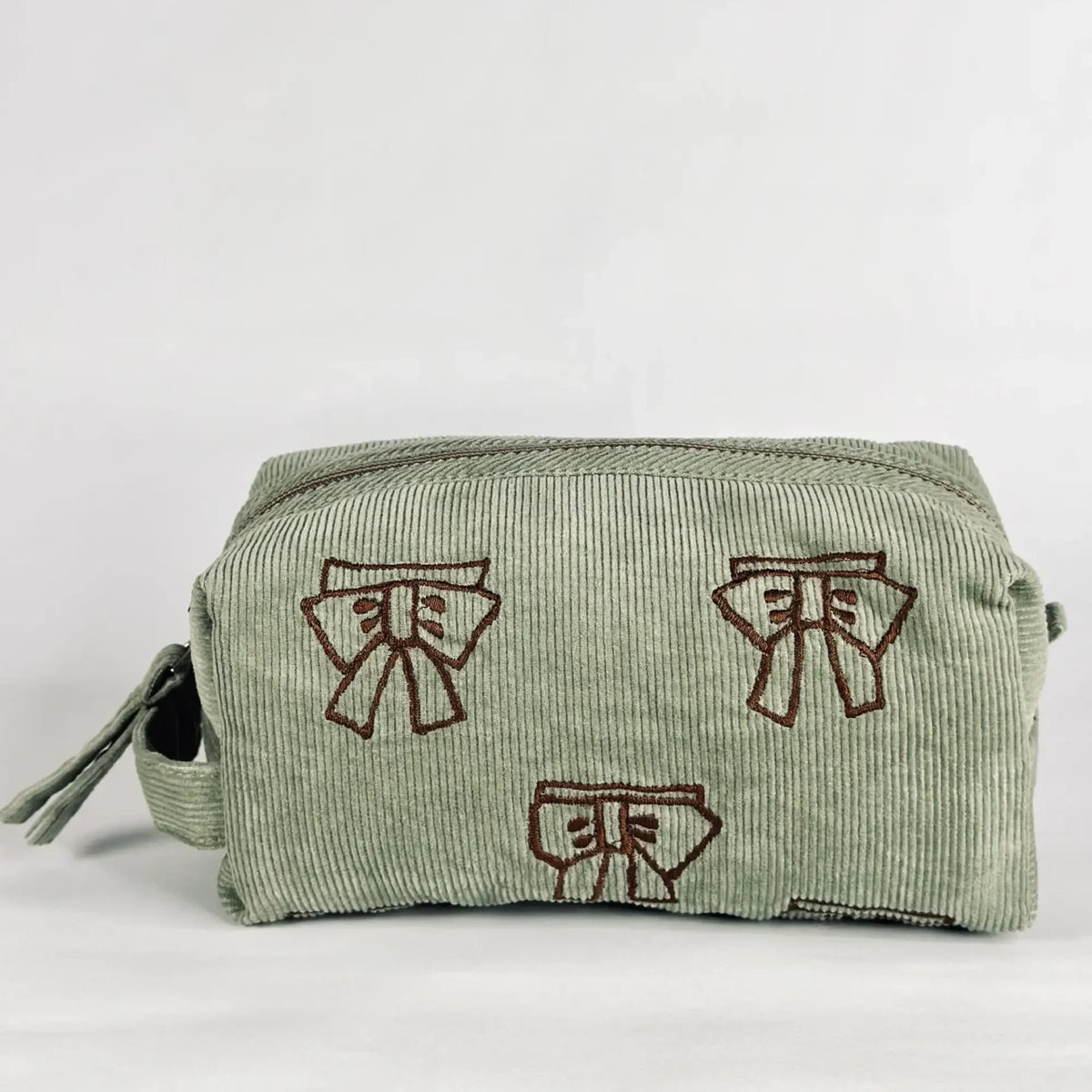 Reva Bow Corduroy Pouch Bag